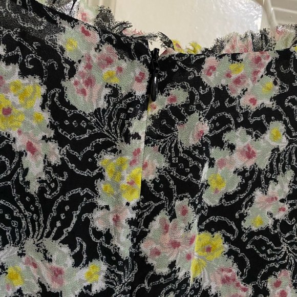 Cinq A Sept 'Kimberly' Long Sleeve Cinch Front Floral Blouse XXS - Picture 8 of 8